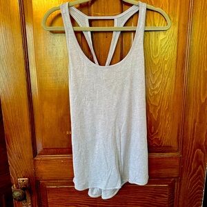 Ash gray Zyia Twist and Flow Tank